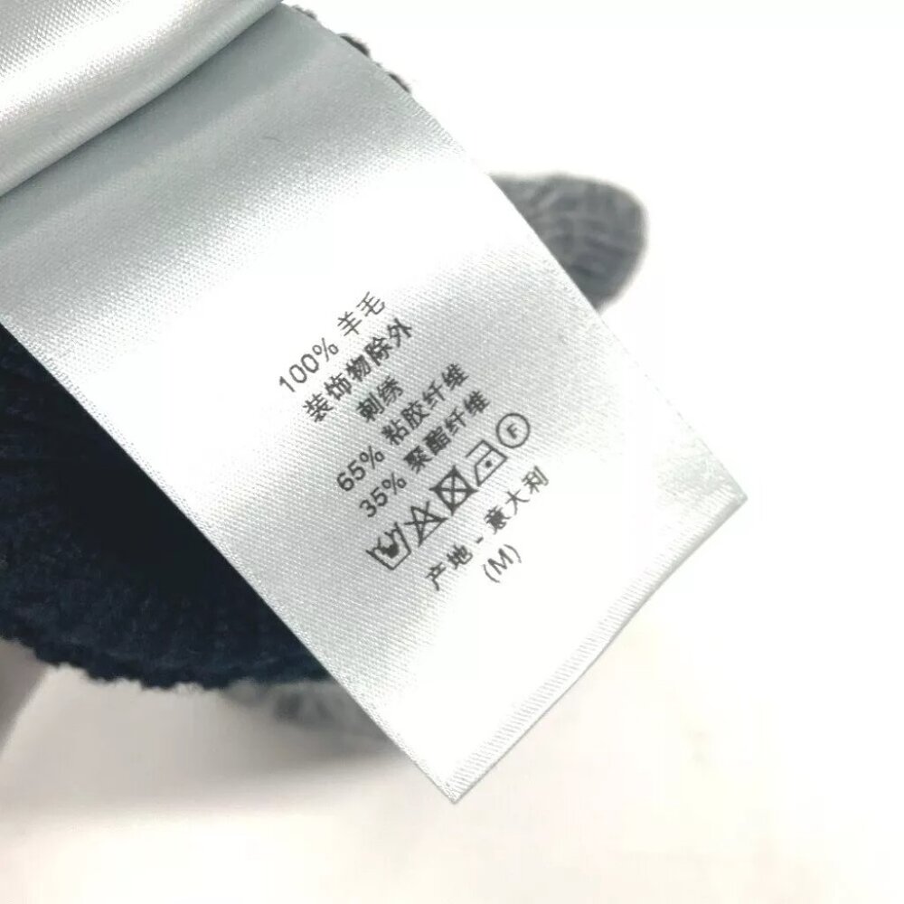 Dior 213MG01AT481 Bicolor CD logo Gloves Accessories gloves wool gray/Black - Picture 5 of 13